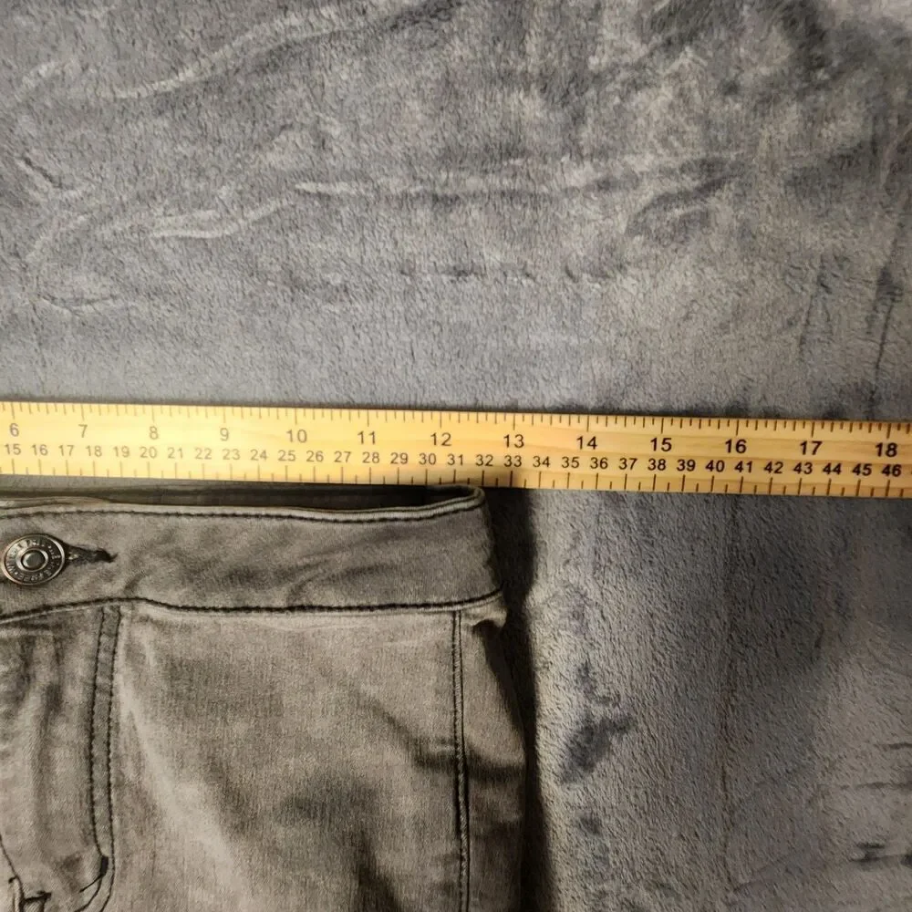 Free People Just Float On Flare Jeans Womens Size W25 Grey Raw Hem‎ Bell Bottoms